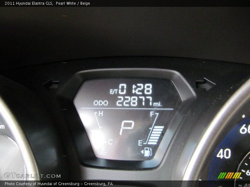 Pearl White / Beige 2011 Hyundai Elantra GLS