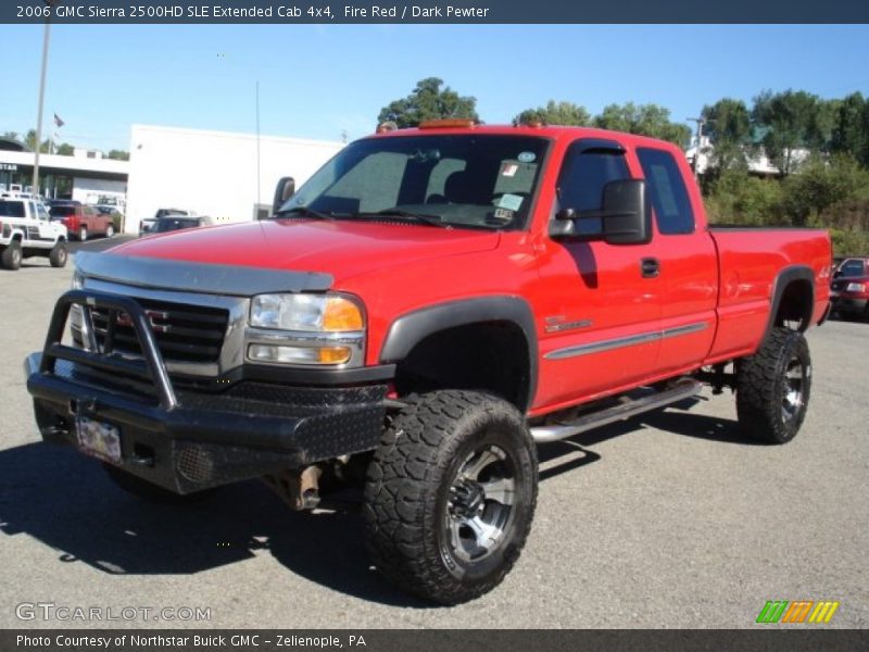 Fire Red / Dark Pewter 2006 GMC Sierra 2500HD SLE Extended Cab 4x4