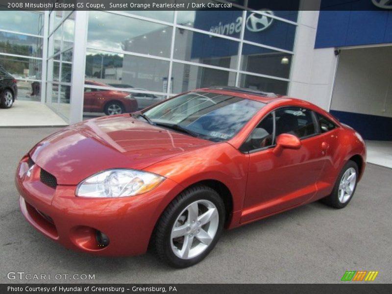 Sunset Orange Pearlescent / Dark Charcoal 2008 Mitsubishi Eclipse GS Coupe