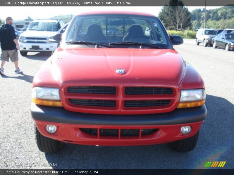 Flame Red / Dark Slate Gray 2003 Dodge Dakota Sport Regular Cab 4x4