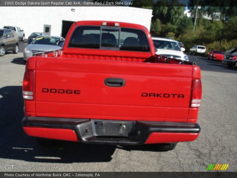 Flame Red / Dark Slate Gray 2003 Dodge Dakota Sport Regular Cab 4x4