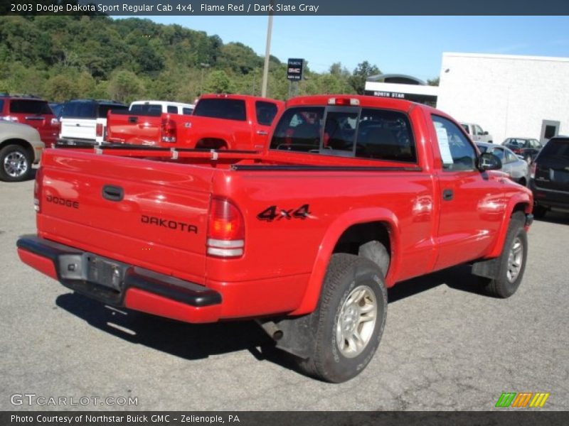 Flame Red / Dark Slate Gray 2003 Dodge Dakota Sport Regular Cab 4x4