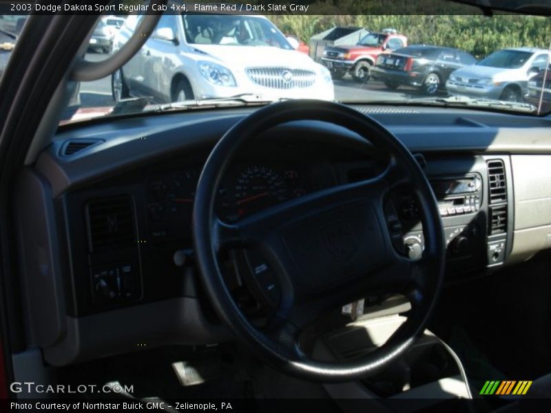 Flame Red / Dark Slate Gray 2003 Dodge Dakota Sport Regular Cab 4x4