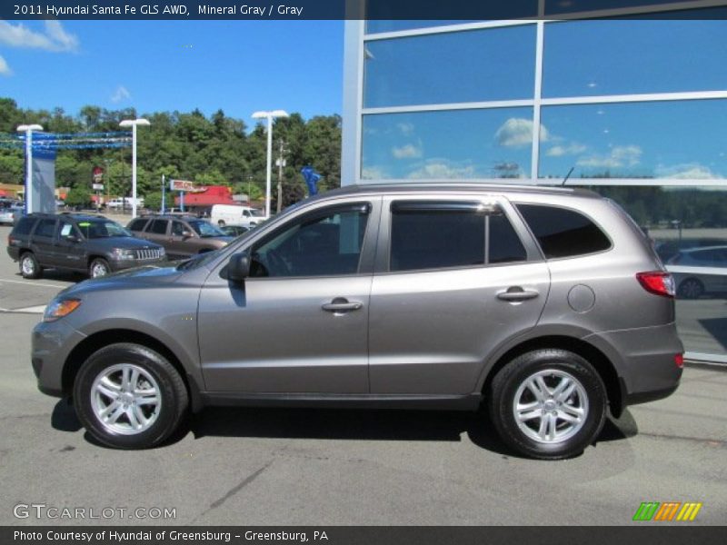 Mineral Gray / Gray 2011 Hyundai Santa Fe GLS AWD