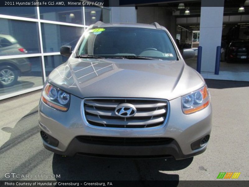 Mineral Gray / Gray 2011 Hyundai Santa Fe GLS AWD