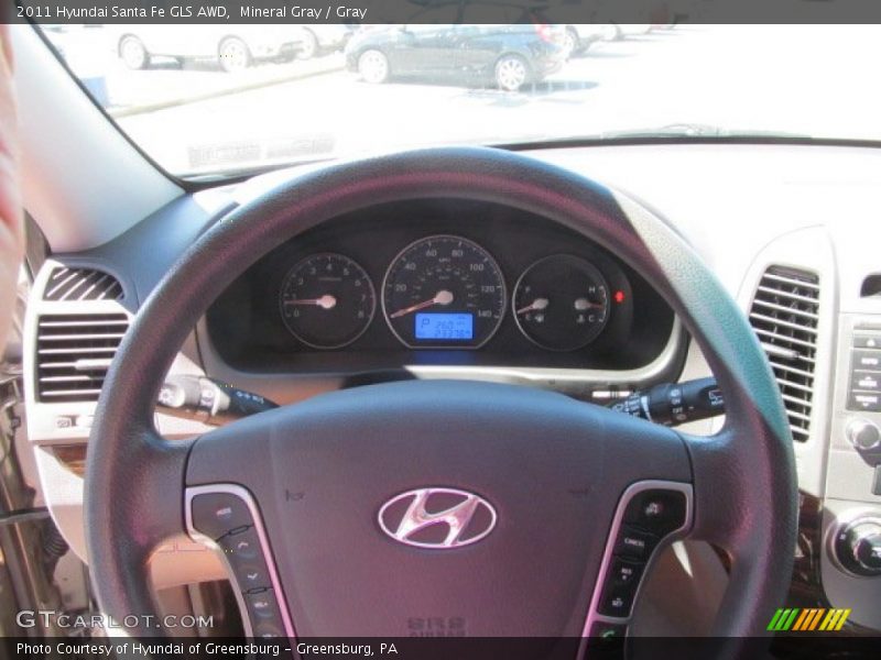 Mineral Gray / Gray 2011 Hyundai Santa Fe GLS AWD