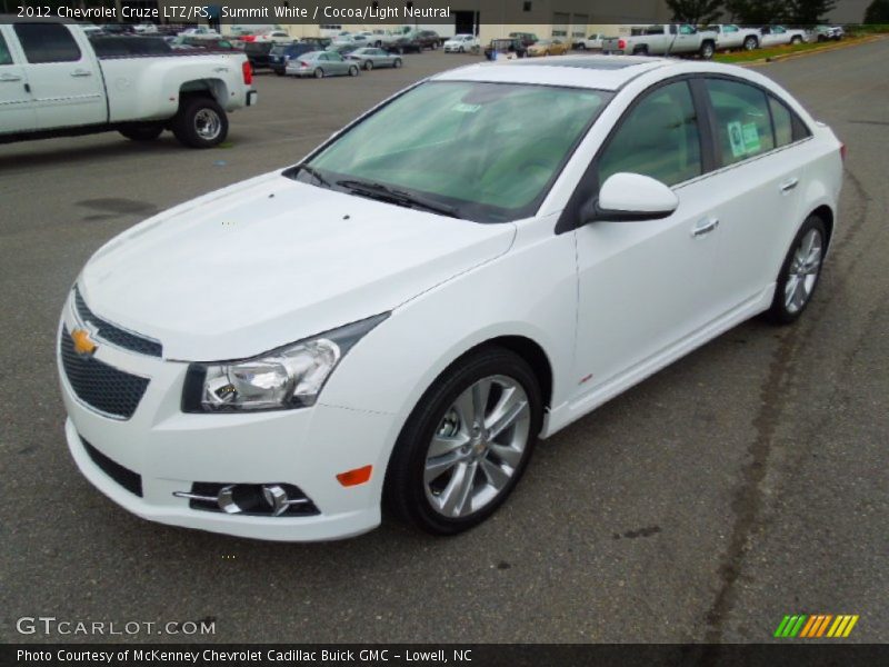 Summit White / Cocoa/Light Neutral 2012 Chevrolet Cruze LTZ/RS