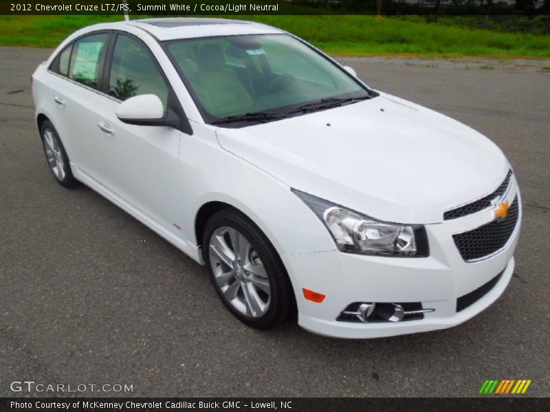 Summit White / Cocoa/Light Neutral 2012 Chevrolet Cruze LTZ/RS