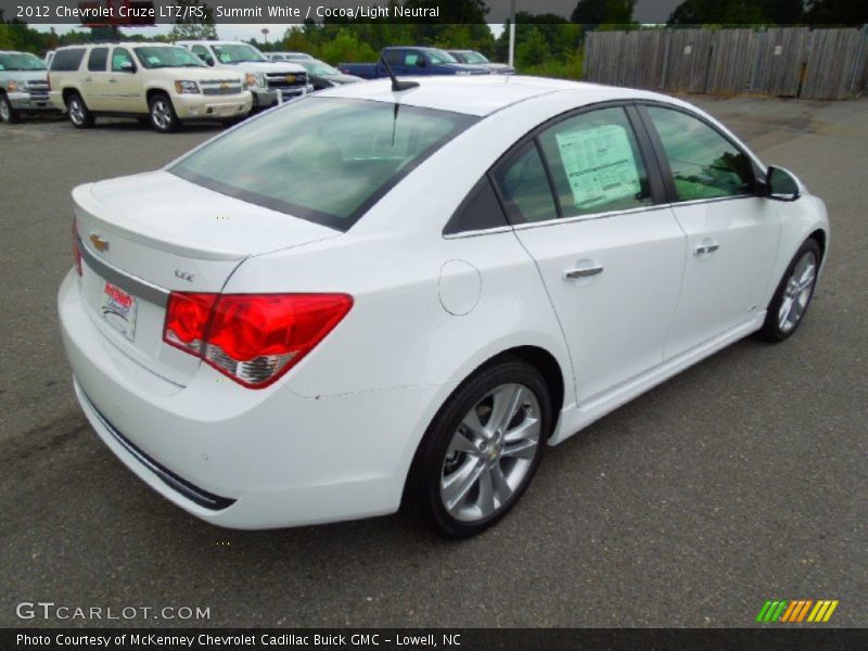 Summit White / Cocoa/Light Neutral 2012 Chevrolet Cruze LTZ/RS