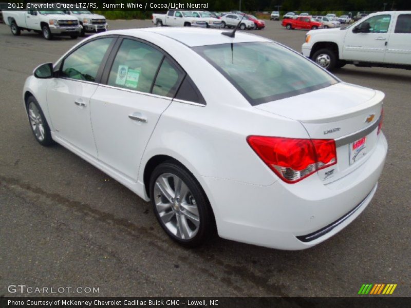 Summit White / Cocoa/Light Neutral 2012 Chevrolet Cruze LTZ/RS