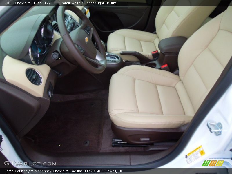 Summit White / Cocoa/Light Neutral 2012 Chevrolet Cruze LTZ/RS