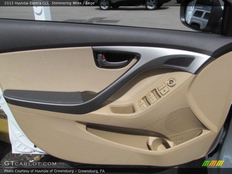 Shimmering White / Beige 2013 Hyundai Elantra GLS