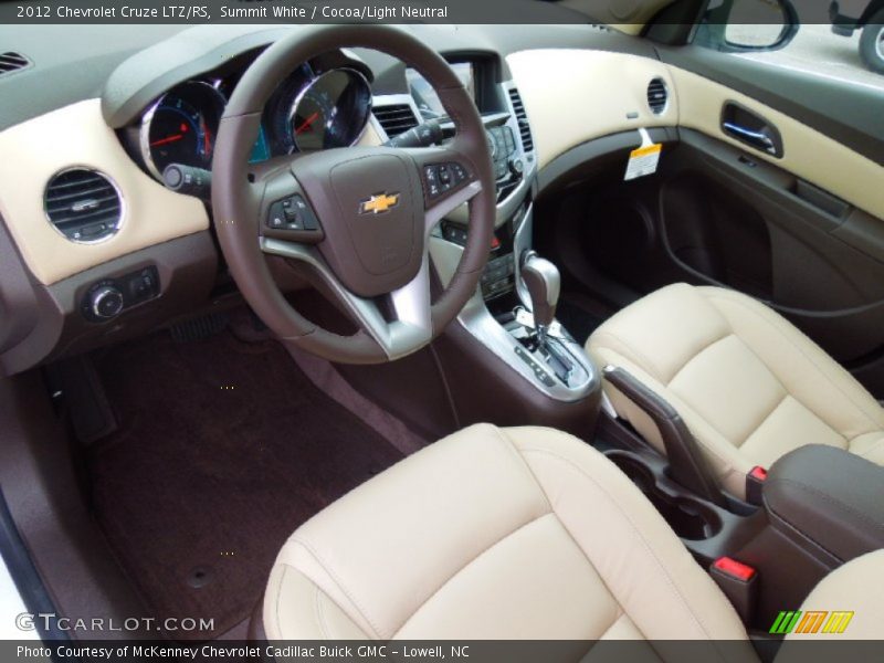 Summit White / Cocoa/Light Neutral 2012 Chevrolet Cruze LTZ/RS