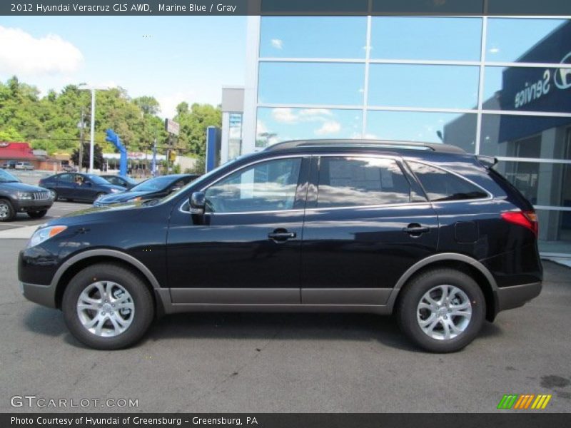 Marine Blue / Gray 2012 Hyundai Veracruz GLS AWD