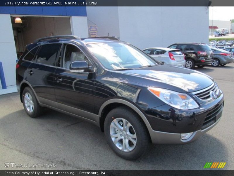 Marine Blue / Gray 2012 Hyundai Veracruz GLS AWD