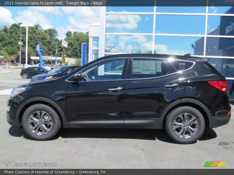 Twilight Black / Beige 2013 Hyundai Santa Fe Sport AWD