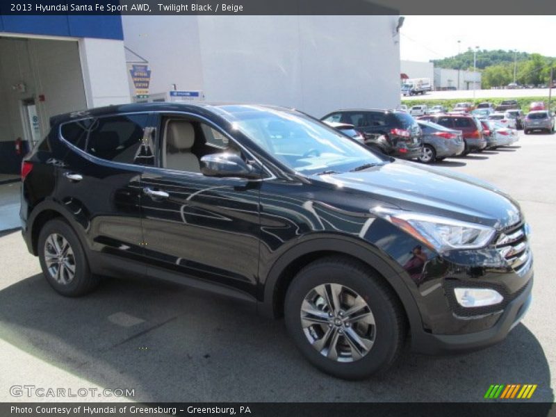 Twilight Black / Beige 2013 Hyundai Santa Fe Sport AWD