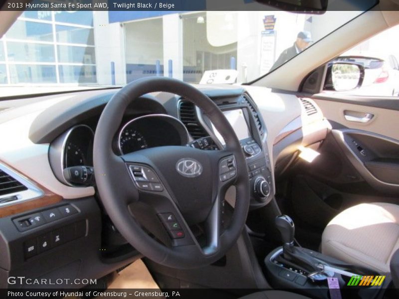 Twilight Black / Beige 2013 Hyundai Santa Fe Sport AWD
