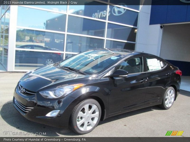 Midnight Black / Gray 2013 Hyundai Elantra Limited