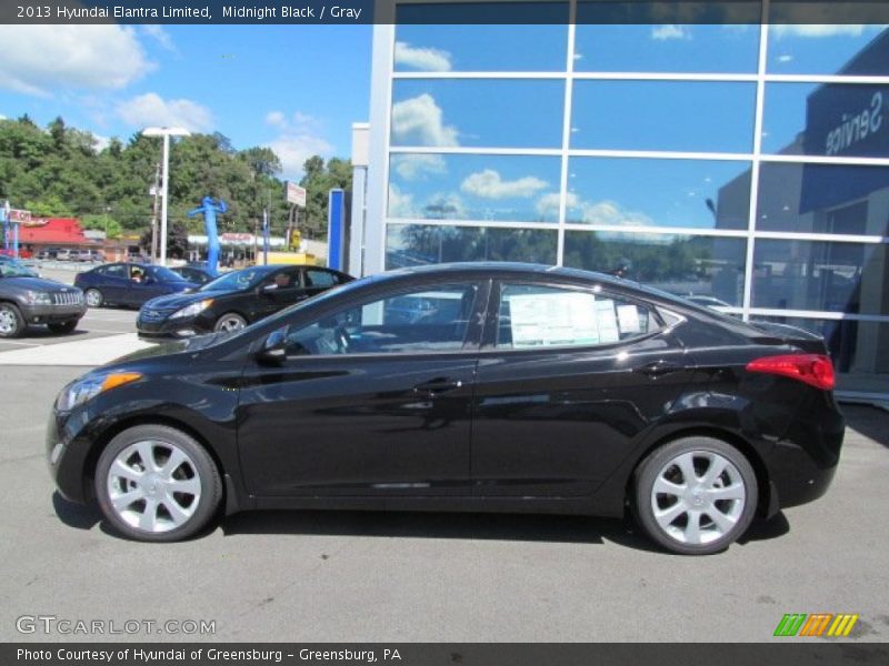 Midnight Black / Gray 2013 Hyundai Elantra Limited