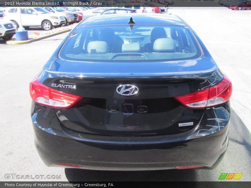 Midnight Black / Gray 2013 Hyundai Elantra Limited