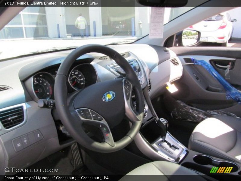Midnight Black / Gray 2013 Hyundai Elantra Limited