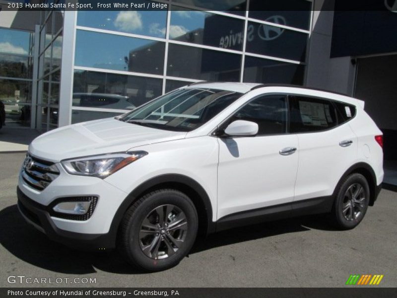 Frost White Pearl / Beige 2013 Hyundai Santa Fe Sport