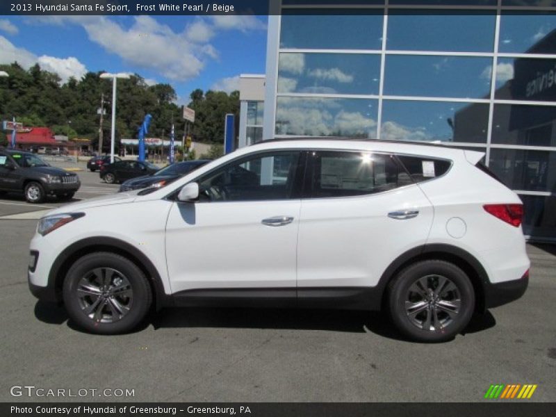 Frost White Pearl / Beige 2013 Hyundai Santa Fe Sport