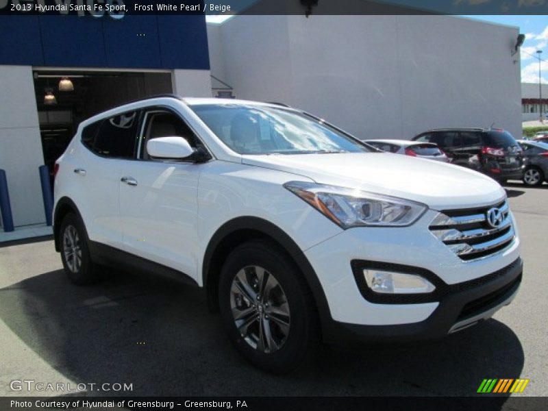 Frost White Pearl / Beige 2013 Hyundai Santa Fe Sport