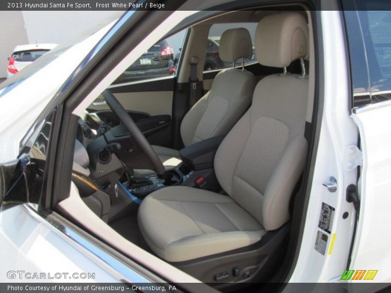 Frost White Pearl / Beige 2013 Hyundai Santa Fe Sport