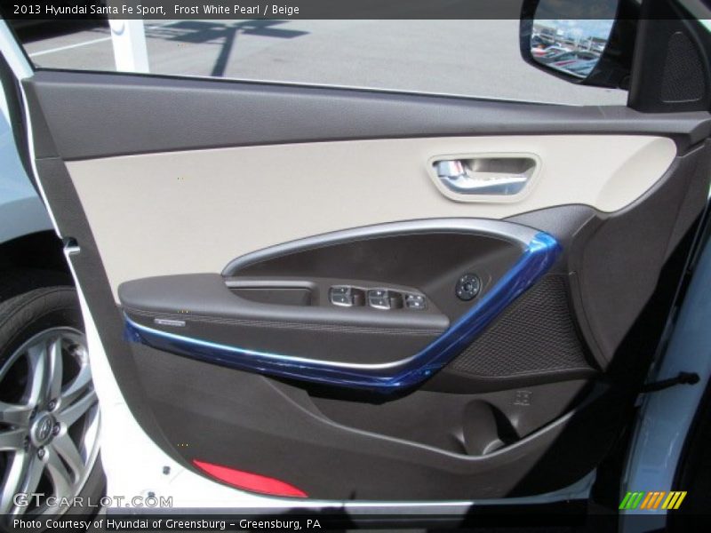 Frost White Pearl / Beige 2013 Hyundai Santa Fe Sport