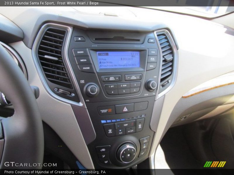 Frost White Pearl / Beige 2013 Hyundai Santa Fe Sport