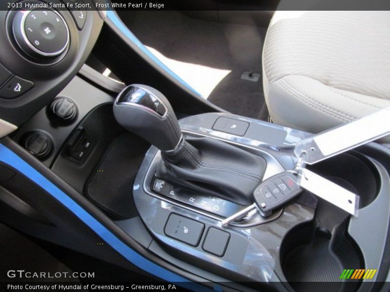 Frost White Pearl / Beige 2013 Hyundai Santa Fe Sport