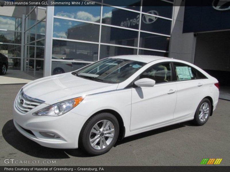 Shimmering White / Camel 2013 Hyundai Sonata GLS