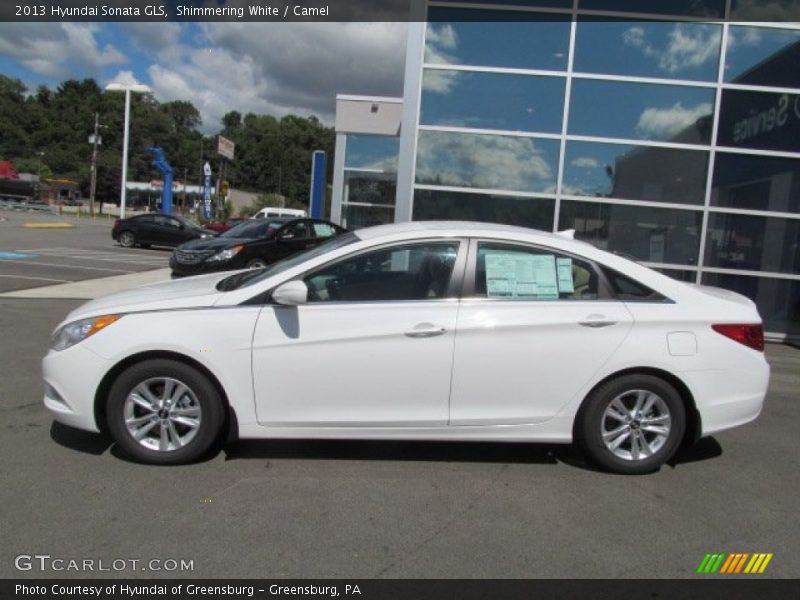 Shimmering White / Camel 2013 Hyundai Sonata GLS