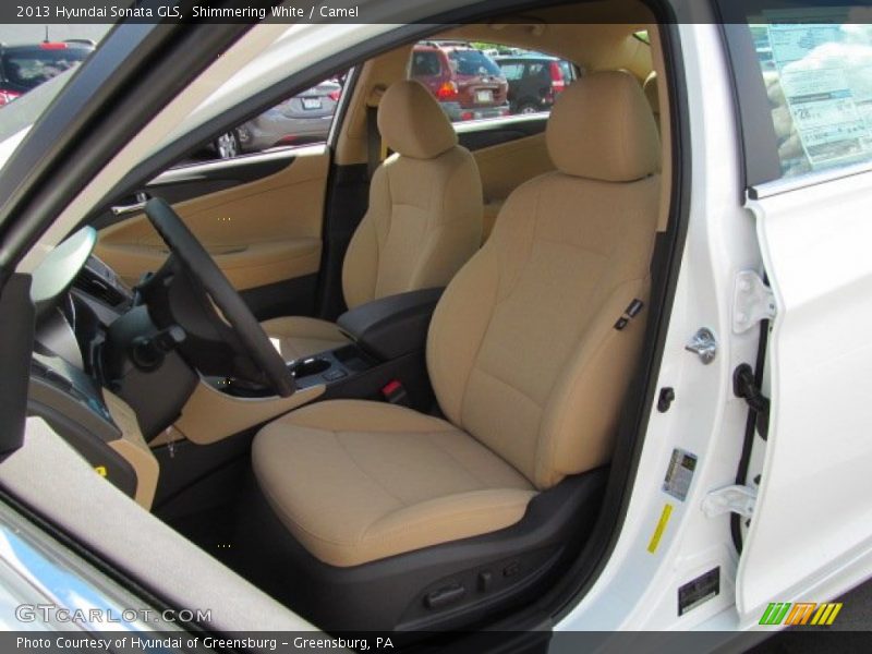 Shimmering White / Camel 2013 Hyundai Sonata GLS