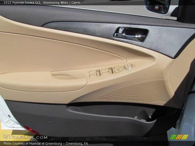 Shimmering White / Camel 2013 Hyundai Sonata GLS