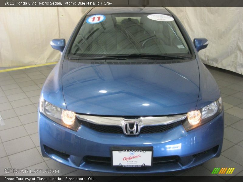Atomic Blue Metallic / Gray 2011 Honda Civic Hybrid Sedan