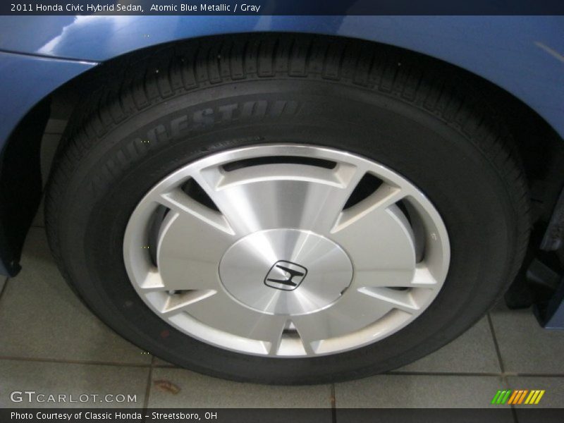 Atomic Blue Metallic / Gray 2011 Honda Civic Hybrid Sedan
