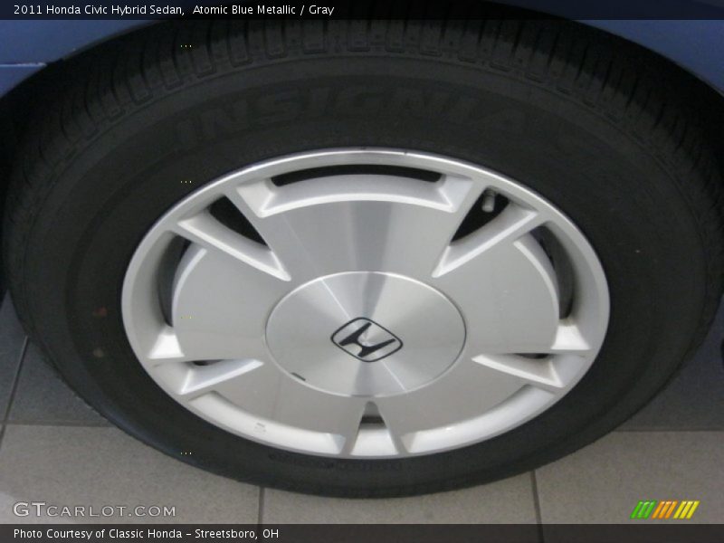 Atomic Blue Metallic / Gray 2011 Honda Civic Hybrid Sedan