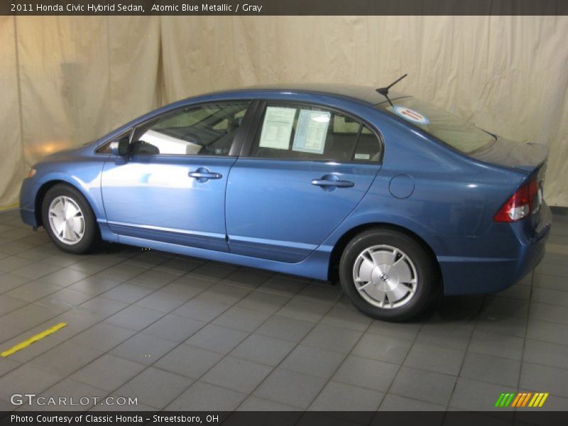 Atomic Blue Metallic / Gray 2011 Honda Civic Hybrid Sedan