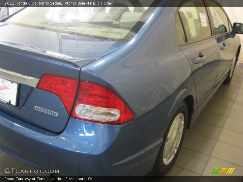 Atomic Blue Metallic / Gray 2011 Honda Civic Hybrid Sedan