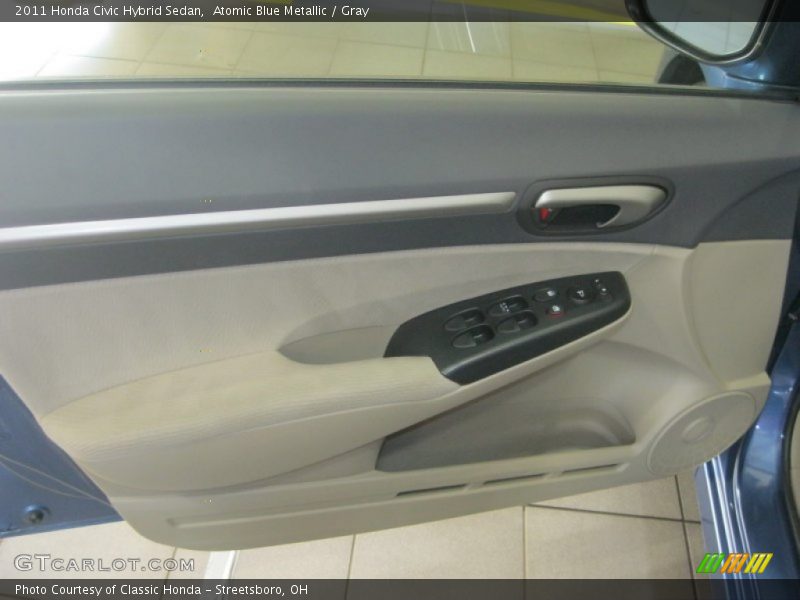 Atomic Blue Metallic / Gray 2011 Honda Civic Hybrid Sedan