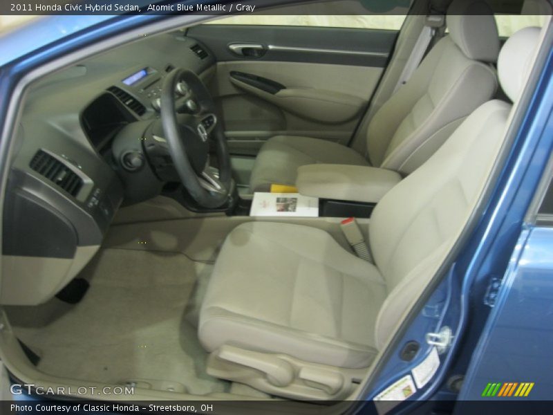 Atomic Blue Metallic / Gray 2011 Honda Civic Hybrid Sedan