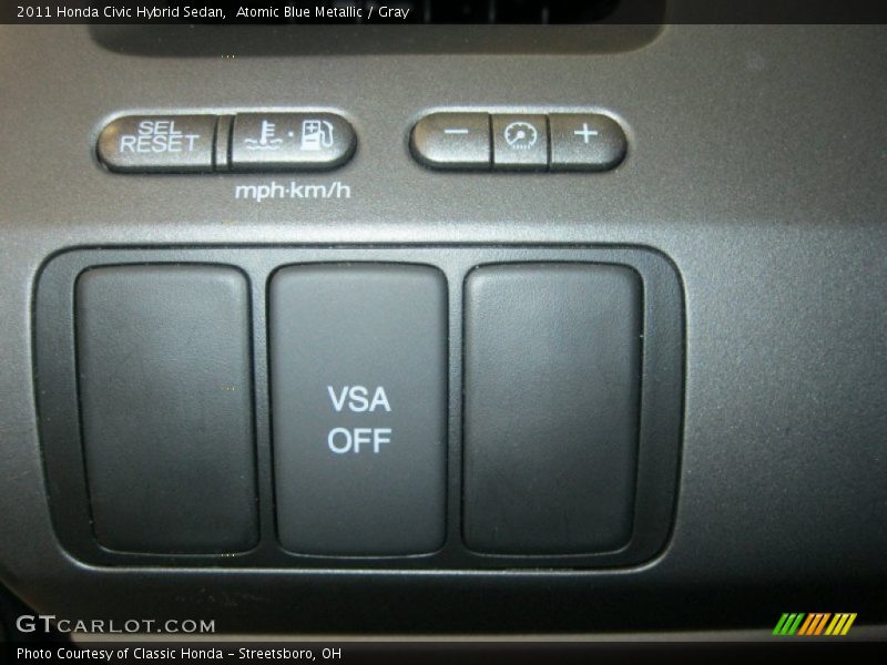 Atomic Blue Metallic / Gray 2011 Honda Civic Hybrid Sedan