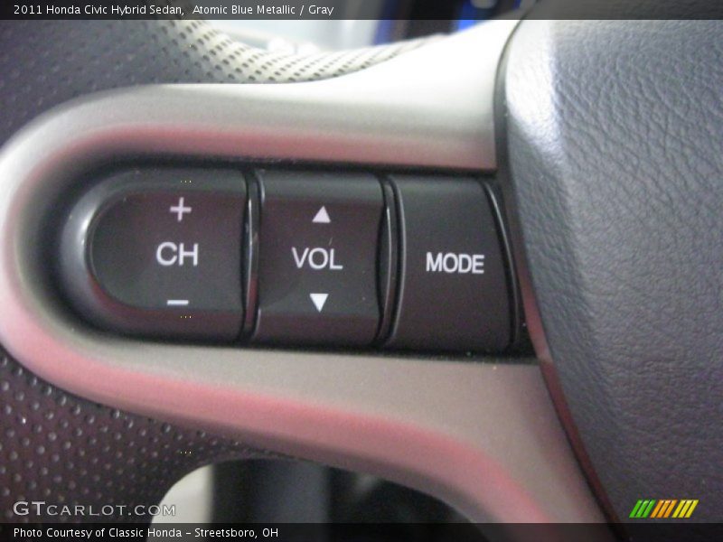 Atomic Blue Metallic / Gray 2011 Honda Civic Hybrid Sedan