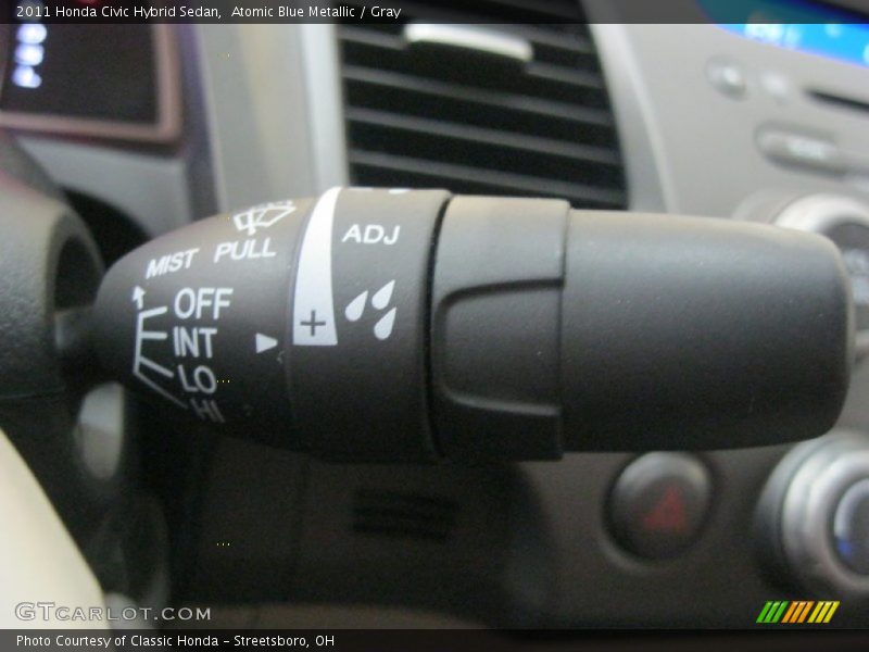Atomic Blue Metallic / Gray 2011 Honda Civic Hybrid Sedan