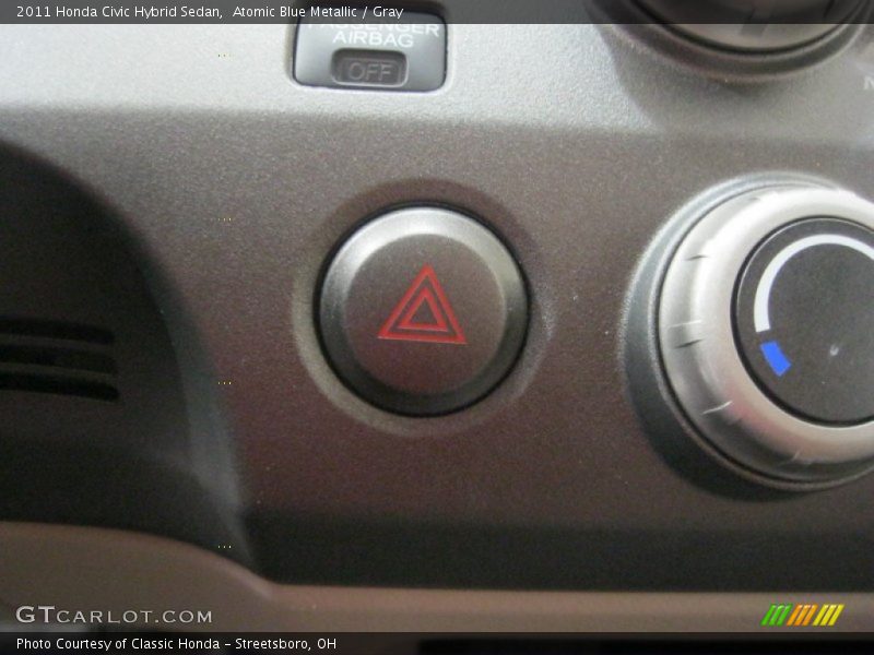 Atomic Blue Metallic / Gray 2011 Honda Civic Hybrid Sedan