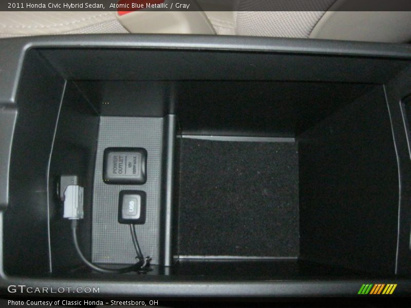 Atomic Blue Metallic / Gray 2011 Honda Civic Hybrid Sedan