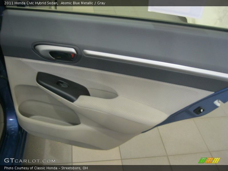 Atomic Blue Metallic / Gray 2011 Honda Civic Hybrid Sedan